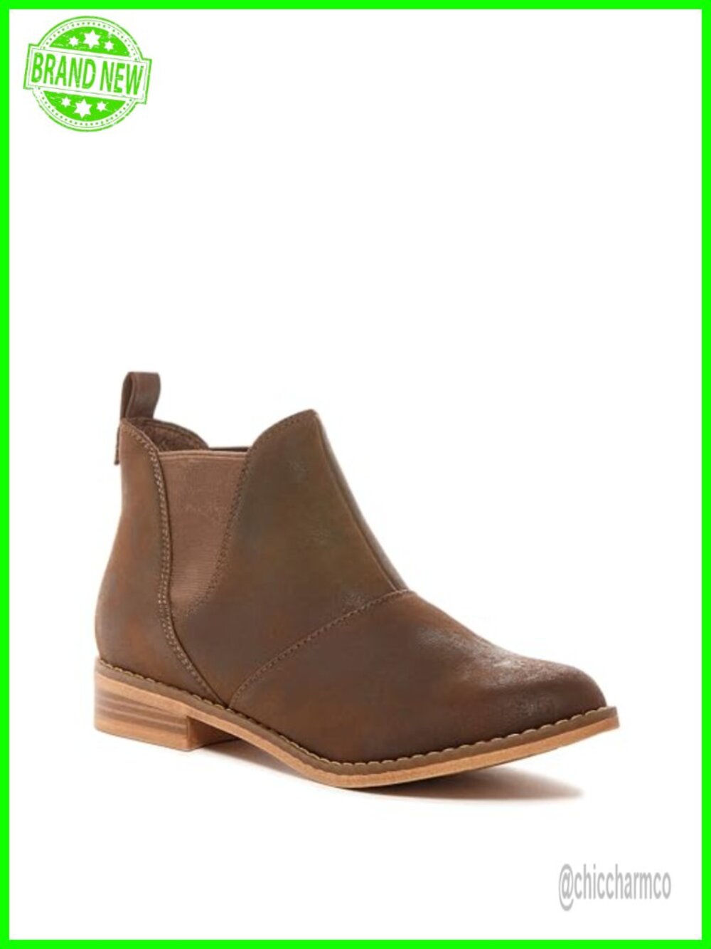 Chelsea Ankle Bootie with Stretch Elastic Side Panels and Pull-On Construction
